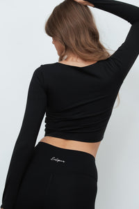 Maggie - Long Sleeve Crop Top