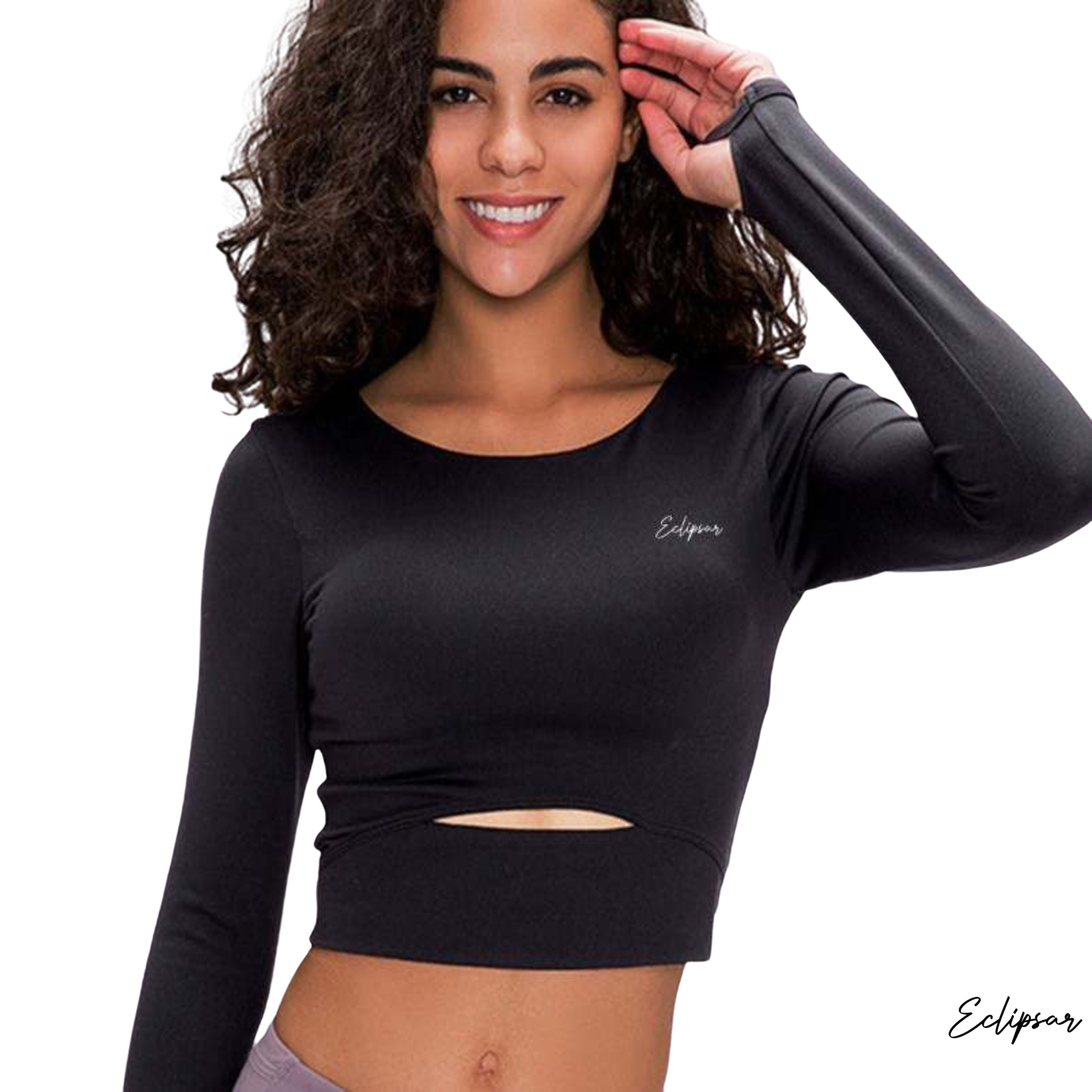 Maggie - Long Sleeve Crop Top